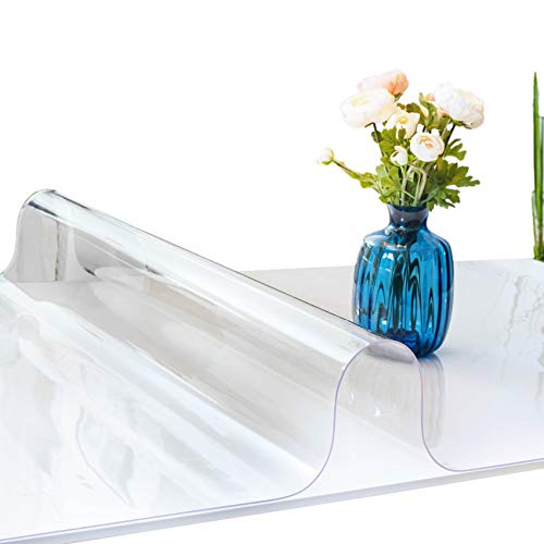 Anro - Protector de mesa transparente, lavable, 2 mm, transparente, mantel de PVC, 95 x 180 cm, muchos tamaños (1000)