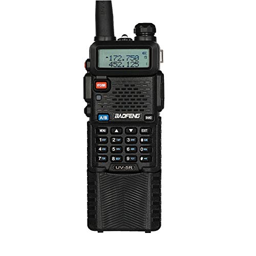 BaoFeng UV-5R UHF/VHF 8W/4W/1W Radio Bidireccional con Auricular, Doble Banda, de batería Li-Ion 3800mAh，Negro