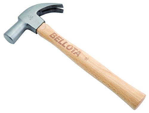 Bellota 8002-20 Martillo de carpintero tipo inglés, mango de madera de haya boca, 30 mm, metal, 20 oz