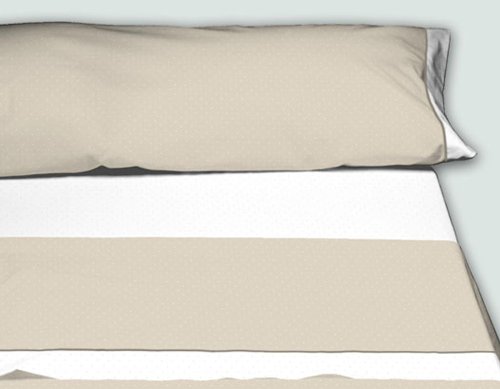 Burrito Blanco - Juego de sábanas Claro de Luna 238 para cama 150x190/200 cm, color beige