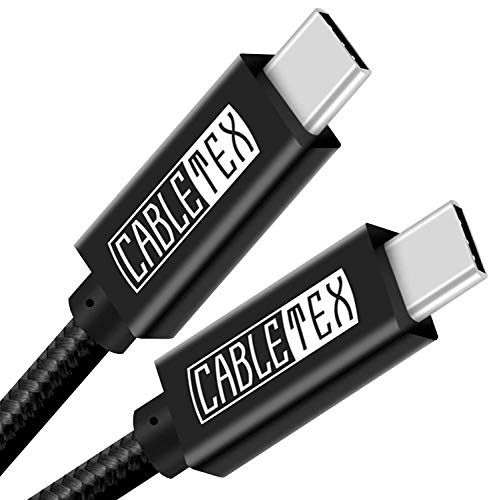 Cable de monitor USB C a tipo C 3.1 Gen 2, 100 W de potencia de 10 Gb/s, para pantallas Thunderbolt 3, carga, vídeo y audio - Negro