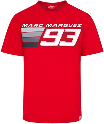 Camiseta Oficial MotoGP MM93 Stripe 93 - Rojo - M