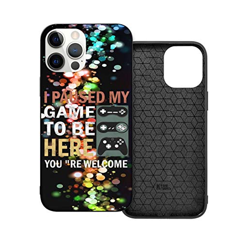 Case For I_Phone 12 I Paused My Game To Be Here You'Re Welcome Phone Case Compatible with I_Phone 12 / I_Phone 12 Pro Shock Proof Anti Scratch Hard Cover Case