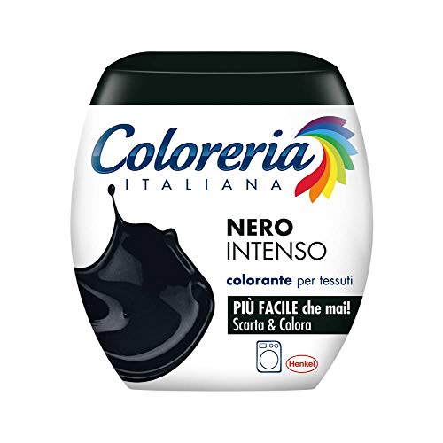 Coloreria Italiana Colorante para tejidos y prendas en la lavadora, negro intenso, 350 g
