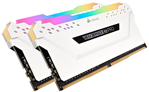 CORSAIR Vengeance RGB Pro 32GB (2x16GB) DDR4 3200 (PC4-25600) C16 Módulos de Memoria de Alto Rendimiento - Blanco