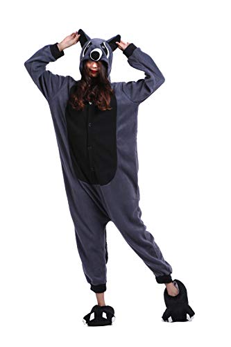 DarkCom Disfraz de Animal Unisex para Adulto Sirve como Pijama o Cosplay Sleepsuit de una Pieza Marrón,S para Altura(141CM-160CM)