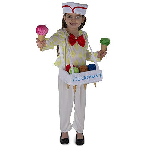 Dress Up America Disfraz de Vendedor de Helados para niños, Multicolor (Multi color), talla 4-6 años (cintura: 71-76, altura: 99-114 cm) para Hombre
