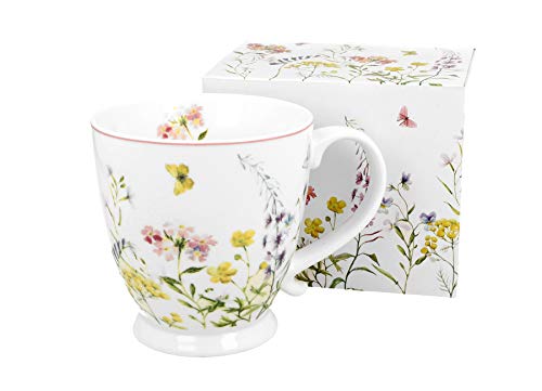 Duo Secret Garden - Taza de café y té de porcelana china, 480 ml, en caja de regalo