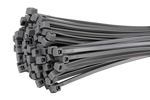 Fix&Easy bridas para cables 175 piezas gris antracita plata 2,5x100mm + 2,5x200mm + 3,6x300mm 100 + 50 + 25 pieza