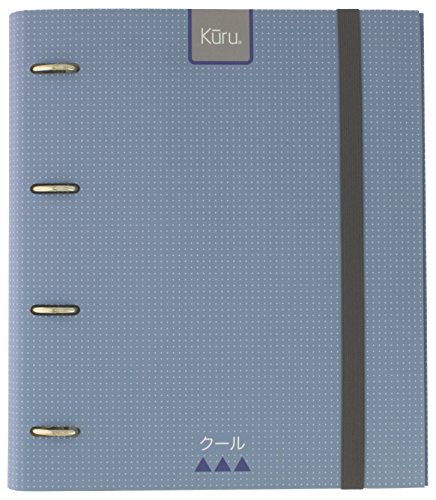 Grafoplás 88102130－Carpeta 4 anillas troqueladas A4 Kuru, color azul, tacto extra suave. Inlcuye sobre transparente, 4 separadores y 100 hojas de 90g