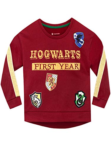 HARRY POTTER Sudadera para niñas Hogwarts Rojo 11-12 Años