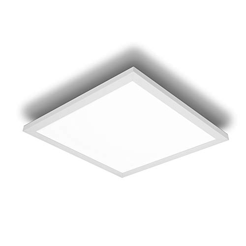 IMPTS Panel LED plano de techo, 40 x 40 cm, lámpara de techo 24 W, 1950 lm, blanco cálido, para oficina, cocina, baño, salón
