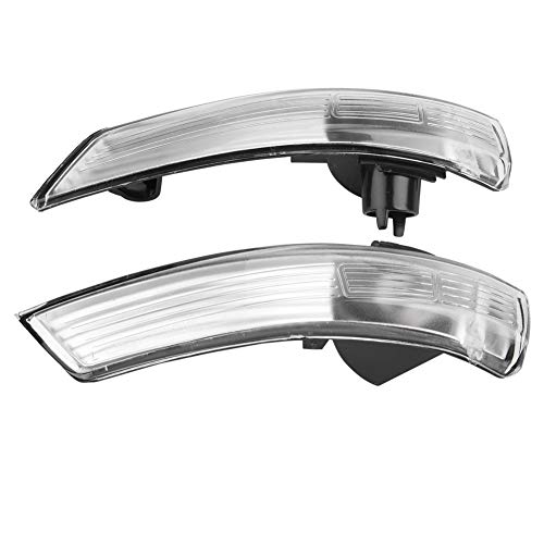 Indicador espejo retrovisor cubierta de la lente de la lámpara, Par de luz de la lente cubre Compatible con Ford Focus 2008-2018