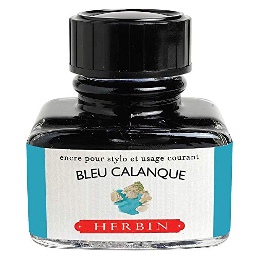 J.Herbin 13014T - Frasco de tinta para soporte de plumas, 30 ml, 1 unidad, color azul turquesa
