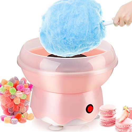 Kacsoo Maquina de Algodon de Azucar, Cotton Candy Machine para regalo de fiesta de cumpleaños (pink)