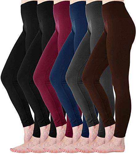 KTYXGKL Fleece Forrada Leggings Moda para Mujer Cintura Alta Tummy Control Leggings para Mujeres Winter Warm Ropa Interior térmica (Color : 6-Mixed Color01)