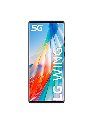 LG Wing - Smartphone con Dos Pantallas de 6.8"/3.9" (5G, Octa-Core hasta 2.4GHz Qualcomm SD765G, 128GB/8GB, 3x cámaras Ultra-High Definition, batería 4.000mAh) Gris [Versión ES/PT]