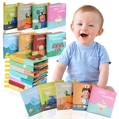 Lictin Libros Blandos para Bebé-Libros de Tela para Bebé Impermeable Sobre Aprendizaje y Educativo para Bebé con Certificación CE