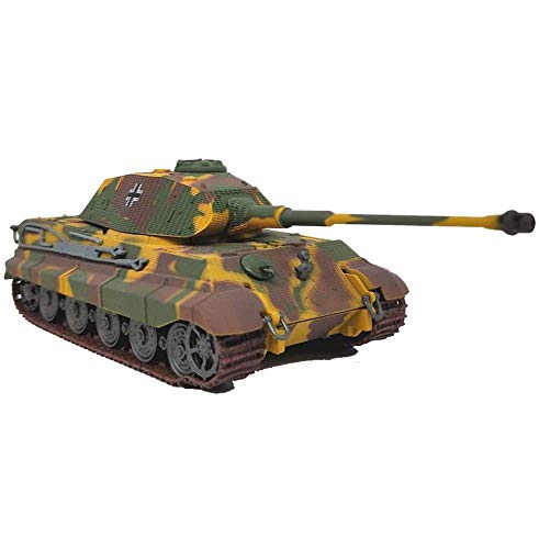 LINANNAN 1/72 Scale Diecast Tank Modelo de plástico, Alemania Panzerkampfwagen Vi Tiger II, Juguetes Militares y Regalos, 6 Pulgadas × 2 Pulgadas