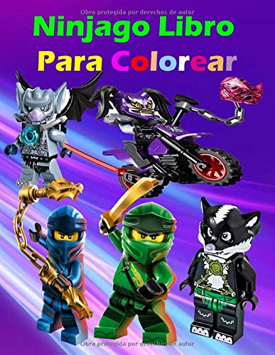 Ninjago Libro Para Colorear: Con 60 diseños di Alta Calidad , Fácil y divertido para niños y adultos de 3-8, e 8-12, +18 (Español)