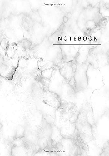 Notebook: Cuaderno de Mármol | tamaño A5, blanco | Cuaderno de Dibujo| Cuaderno de Bocetos | Notas - 110 páginas, superficie brillante.