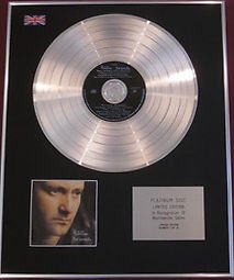 PHIL COLLINS - CD de disco de platino en serio