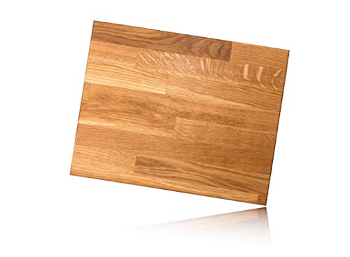 Phinicks Tabla de cortar de roble macizo con bordes redondeados (30 x 20 cm)