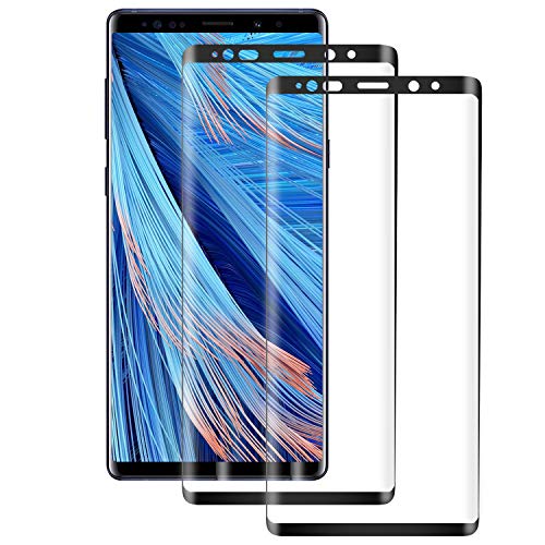 PUUDUU [2 Piezas] Cristal Templado para Samsung Galaxy Note 9, Cobertura Completa, Resistente a Los Arañazos, Película Protectora de Vidrio Templado para Samsung Note 9