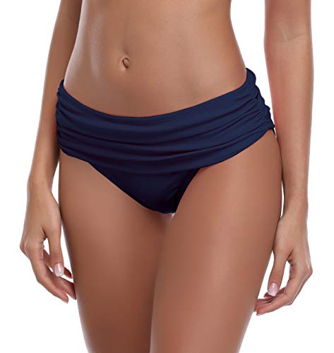 SHEKINI Mujer Braguita de Bkini Pantalón la Parte de Abajo Bikini Interior Braguitas Bañador Traje de Baño Bragas (XX-Large, Azul Oscuro)