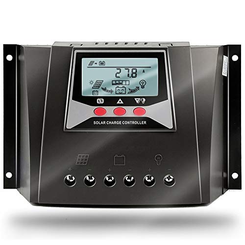 SolaMr 50A Controlador Solar de Carga 12V/24V/36V/48V Voltaje de Identificación Automática Regulador Inteligente con Pantalla LCD para Sistemas Solares Domésticos - WP5048D