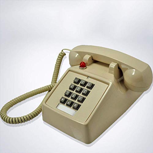 Sooiy Telefono Retro Pasado de Moda,Zumbido mecánico Creativo Antigüedad Fijo Digital Nostálgico Americano Telefono Antiguo Telephone,A