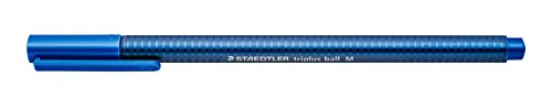 Staedtler Noris Triplus Ball 437 M-3. Bolígrafo con punta de bola y anchura media. Caja con 10 bolígrafos de color azul.