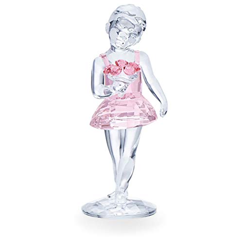 Swarovski Dancers - Figura de Cristal, Color Blanco/Rosa, 7,6 x 2,8 x 3 cm