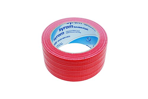 Takestop® - Cinta americana adhesiva - Color rojo - Súper resistente - Medidas 50 mm x 25 m - Extra fuerte - Impermeable - Ideal para sellar, embalar y reparar