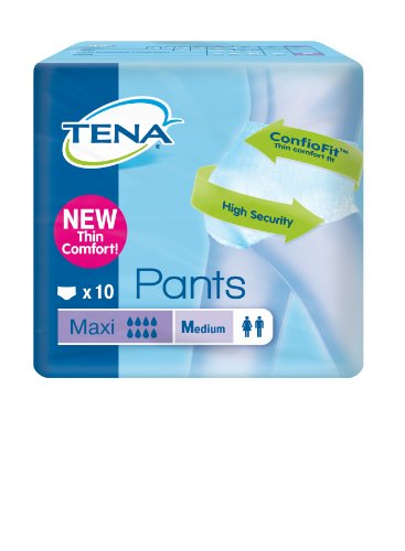 Tena Pants Maxi Medium – 80-110 cm – Pack ahorro, 8 paquetes de 10 unidades