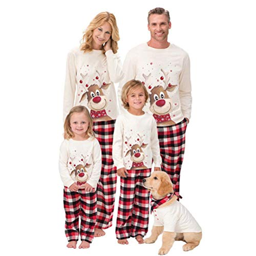 Tianbi Conjunto de Pijamas de Navidad Familiar Conjunto de Pijamas a Juego de La Familia de Navidad de Hadas Ropa de Dormir para Niños Adultos Ropa de Dormir Accesorios de Fotografía
