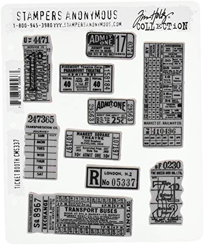 Tim Holtz Cling Stamps 7"X8.5"-Ticket Booth