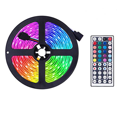 Tira de luces LED con cambio de color, juego de tiras de luz RGB con control remoto, ideal para habitación, hogar, cocina, fiestas