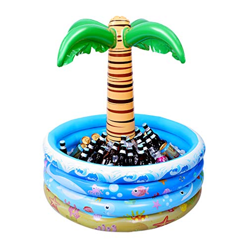 TOYANDONA Enfriador Inflable de Palmera Flotante Bar de Agua de Estilo Hawaiano Piscina Fiesta para Beber Bar Enfriadores de Bebidas 90X95cm