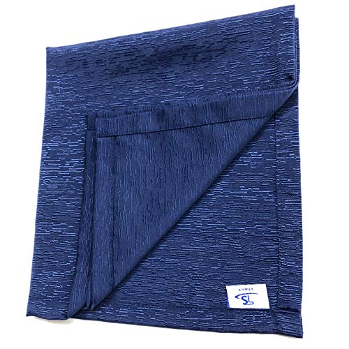 T&S - Juego de 12 servilletas de color azul industrial (medidas: 050 x 050 cm)