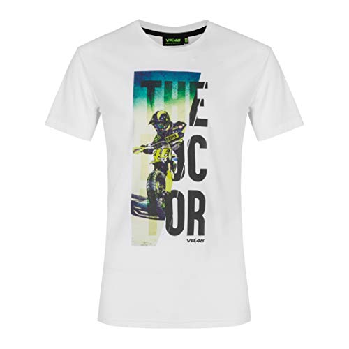 Valentino Rossi Colección Vr46 Lifestyle - Camiseta para Hombre, Hombre, Camiseta, TSHIRTLIFVR2, Blanco, XX-Large