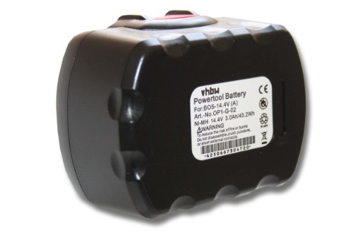 vhbw Batería compatible con Bosch PSB 14,4 V-i, PSR 140, 3670 herramientas eléctricas (3000mAh NiMH 14,4V)