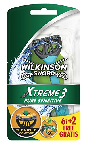 Wilkinson Xtreme 3 Pure Sensitive - Maquinilla de afeitar (8 unidades)