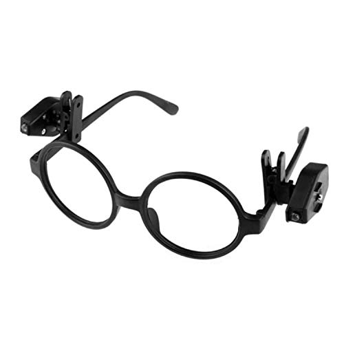 2 lámparas LED de bolsillo con clip para gafas – Larga duración – Lector – 1 par de lámparas de lectura – Camping – negro