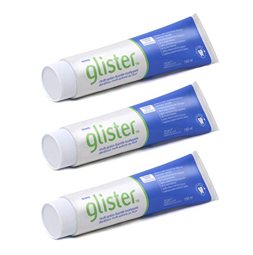 3 x Pasta Dentífrica GLISTER -Tamaño: 150 ml / 200 g- Una pasta multiacción con flúor y con la fórmula REMINACT™, que ayuda a devolver al esmalte los minerales esenciales para fortalecer los dientes y aumentar su resistencia frente a las caries. ¡Deja los