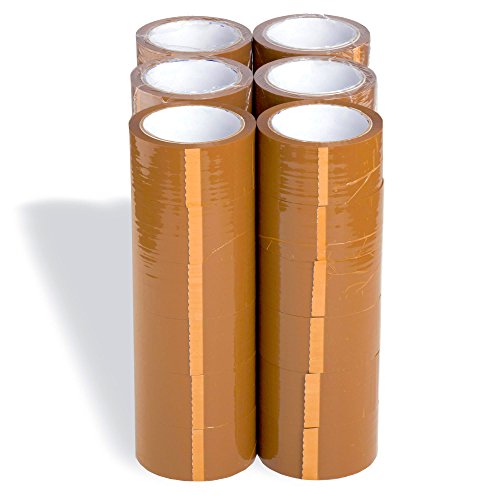 (36x) Cinta Adhesiva Marrón| Precinto marrón Embalaje de Cajas | 125 mts x 48 mm | Lote de 36 uds.