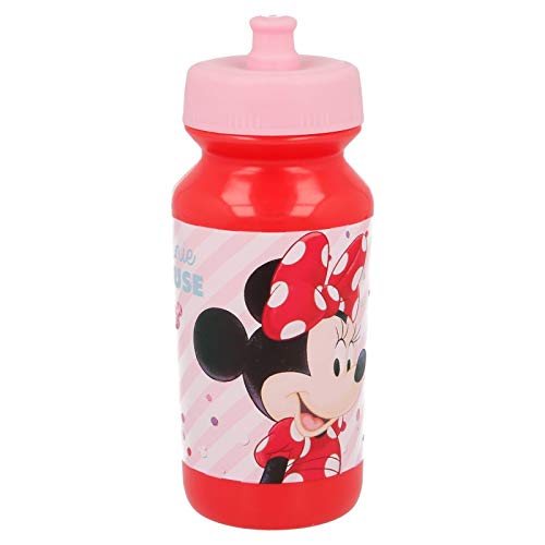 ALMACENESADAN 2039, Botella Sport Push-up Disney Minnie Mouse Electric Doll; Capacidad 340 ml; Producto de plástico; no BPA