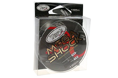 Angel cuerda York Mega Shock Objetivo mújol 150 m 0,14 mm de 0,40 mm Bobina monofile cuerda Top Nuevo & embalaje original (0,02 €/m)