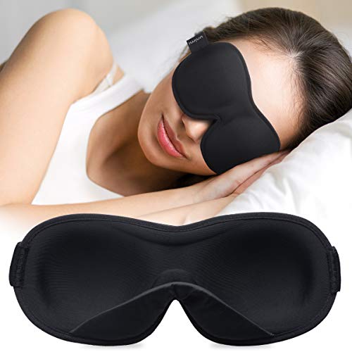 Antifaz para dormir Unimi de nariz acolchado interior, máscara para los ojos hecha de material suave y transpirable para dormir, cubierta de protección para los ojos con correa ajustable para