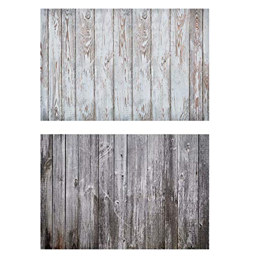 AOSTO Fondo de papel impermeable – ideal para pequeños productos fotografía de mesa – Textura de madera gris rústica 83 x 55 cm – FUSDP-61